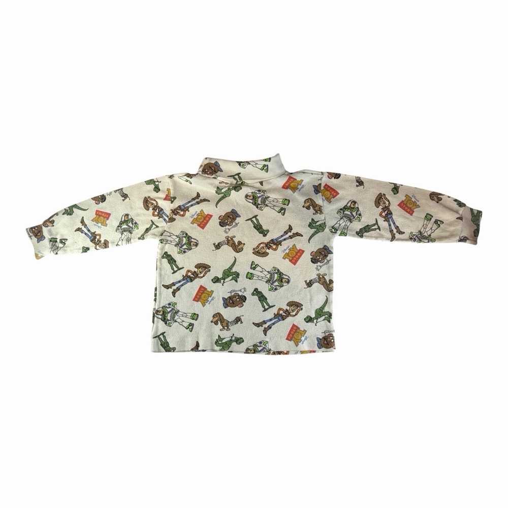 Vintage Disney Toy Story Long Sleeve Turtle Neck AOP Size 3T Toddler Shirt - Picture 2 of 8
